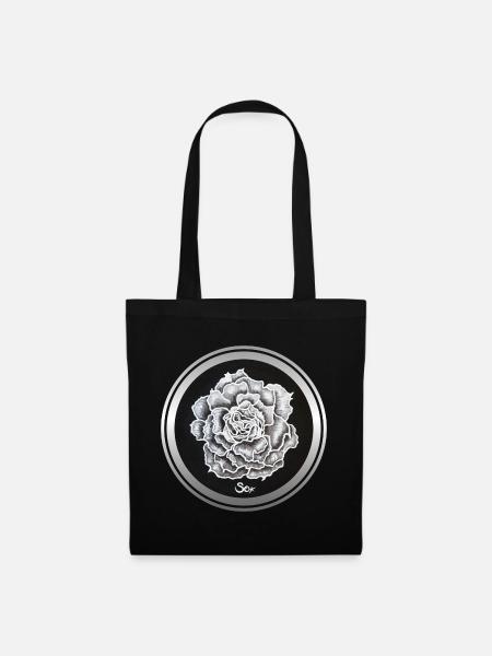 Rose der Schönheit - Sonja Ariel von Staden - Stoffbeutel - Schwarz