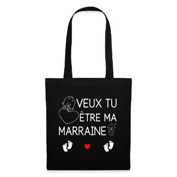 Message Affection pour Futur Maman - Sac en tissu - noir - Devant