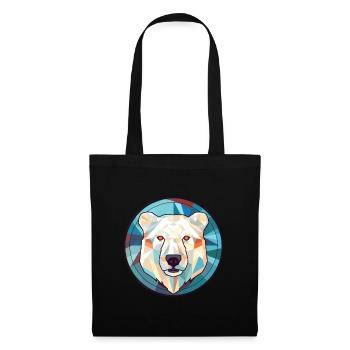 Polar Bear Colorful Watercolor Animal Illustration - Tote Bag - black - Front