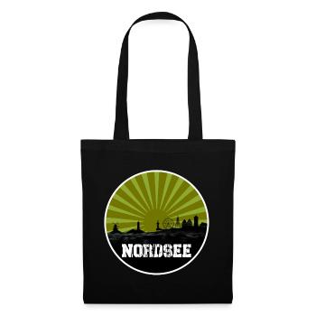Nordsee Retro Line - Stoffbeutel - Schwarz - Vorne