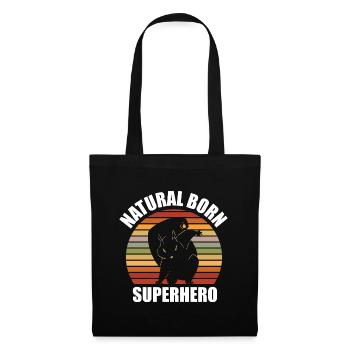 Super-héros naturel - Sac en tissu - noir - Devant
