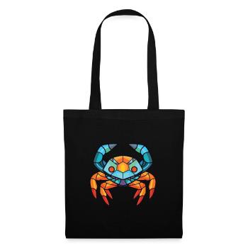Crab Colorful Watercolor Animal Pet Illustration - Tote Bag - black - Front