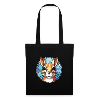 Chipmunk bunte Aquarell-Tierillustration - Stoffbeutel - Schwarz - Vorne