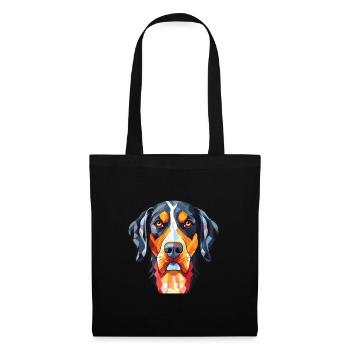 Appenzeller Sennenhund Dog Breed Watercolor Glass - Tote Bag - black - Front