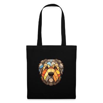 Bouvier Des Flandres Hunderasse buntes Aquarell - Stoffbeutel - Schwarz - Vorne