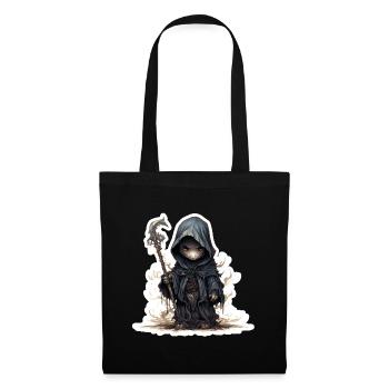 Süßer Geistermagier Fantasy RPG Shirt - Stoffbeutel - Schwarz - Vorne