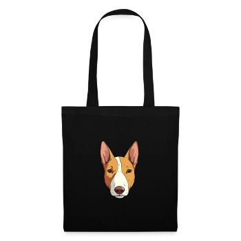 Miniatur Bullterrier Hunderasse Cartoon Kawaii Il - Stoffbeutel - Schwarz - Vorne