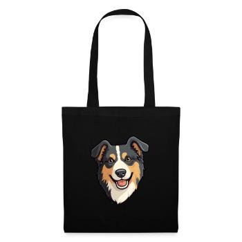 Lapponian Herder Dog Breed Cartoon Kawaii Illustra - Tote Bag - black - Front