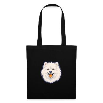 Spitz japonais chien race dessin animé kawaii illustrati - Sac en tissu - noir - Devant