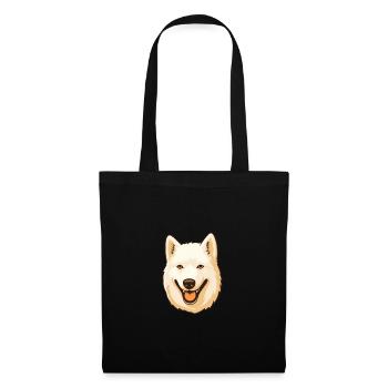 Jindo Dog Breed Cartoon Kawaii Illustration - Tote Bag - black - Front