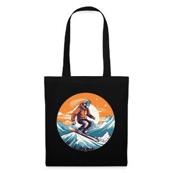 Snowboard ou ski puis après-ski - Sac en tissu - noir - Devant