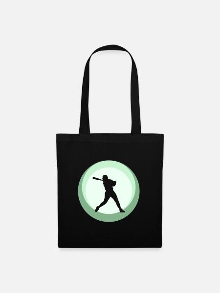 Softball Spieler Pitcher Softball - Stoffbeutel - Schwarz