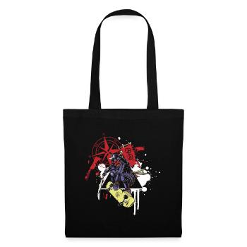 Tattoo Skull Skull Horloge - Sac en tissu - noir - Devant