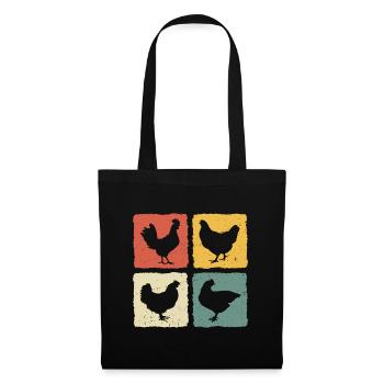 Retro Hens - Tote Bag - black - Front