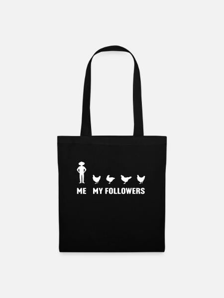 Ich und meine Follower Huhn - Stoffbeutel - Schwarz