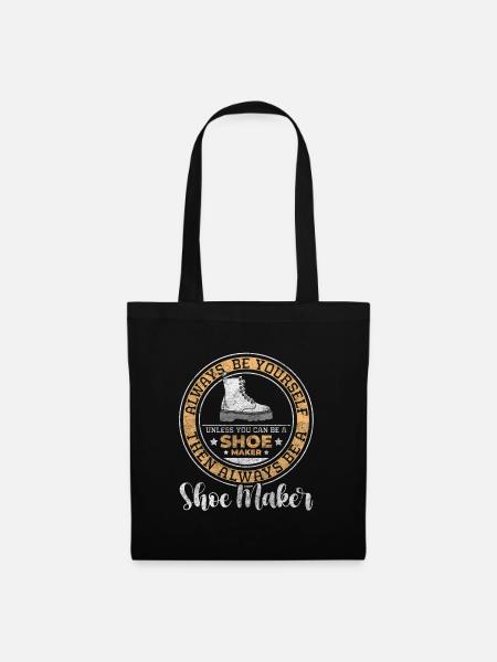 Handwerk Schuhe Leder Sohle - Stoffbeutel - Schwarz