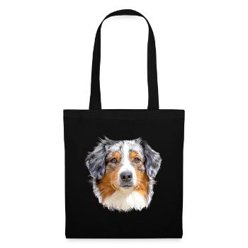 Australian Shepherd - Stoffbeutel - Schwarz - Vorne