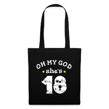 Oh mon dieu, elle a 18 ans - Sac en tissu - noir - Devant