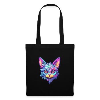 Laperm Cat Breed Aquarelle Cartoon Kawaii Pet - Sac en tissu - noir - Devant