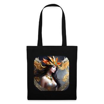 Wunderschöne Fantasy Elfe - Stoffbeutel - Schwarz - Vorne