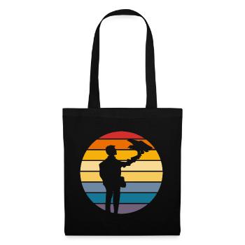 Cadeau d’ornithologie de fauconnerie - Sac en tissu - noir - Devant