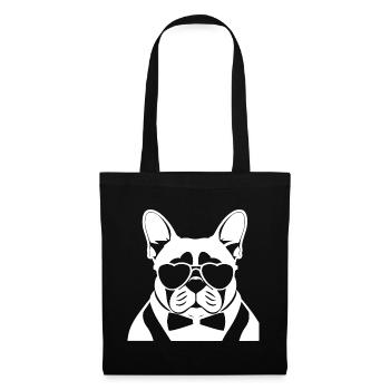 Funny French Bulldog with Sunglasses French Bulld - Tote Bag - black - Front