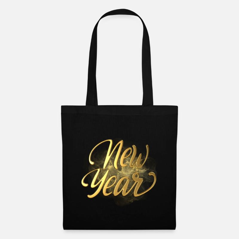 New Year - Stoffbeutel - Schwarz