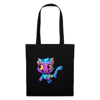 Catfish Colorful Watercolor Cartoon Kawaii Animal - Tote Bag - black - Front