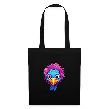 Emu Colorful Watercolor Cartoon Kawaii Animal - Tote Bag - black - Front