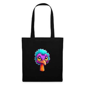 Emu Colorful Watercolor Cartoon Kawaii Animal - Tote Bag - black - Front