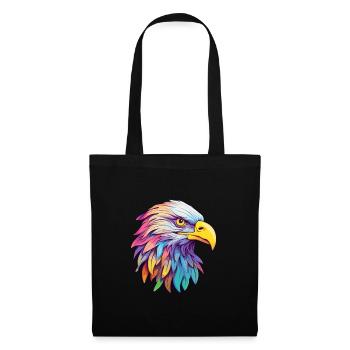 Eagle Colorful Watercolor Cartoon Kawaii Animal - Tote Bag - black - Front