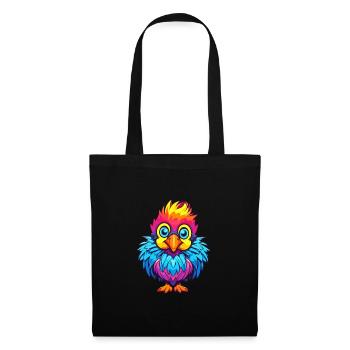 Chicken Colorful Watercolor Cartoon Kawaii Animal - Tote Bag - black - Front