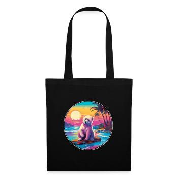Bear Colorful Watercolor Cartoon Kawaii Animal - Tote Bag - black - Front