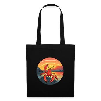 Craw Aquarelle colorée Dessin animé Kawaii Animal - Sac en tissu - noir - Devant
