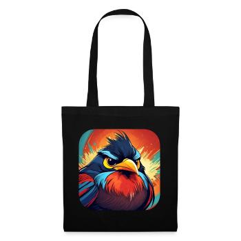 Oiseau sinistre - Sac en tissu - noir - Devant