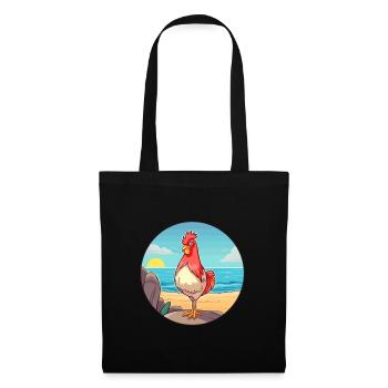 Chicken Watercolor Cartoon Kawaii Clipart Animal - Tote Bag - black - Front