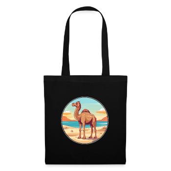 Camel Watercolor Cartoon Kawaii Clipart Animal - Tote Bag - black - Front
