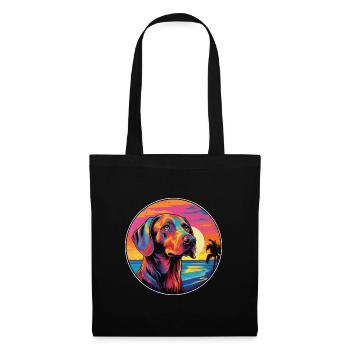 Aryan Molossus Dog Race Coloré Cartoon Watercol - Sac en tissu - noir - Devant