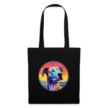 Bully Kutta Dog Breed Colorful Cartoon Watercolor - Tote Bag - black - Front