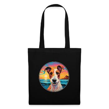 Chilean Fox Terrier Dog Breed Colorful Cartoon Wat - Tote Bag - black - Front