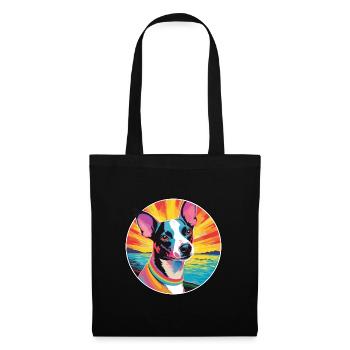 Decker Rat Terrier Dog Breed Colorful Cartoon Wate - Tote Bag - black - Front