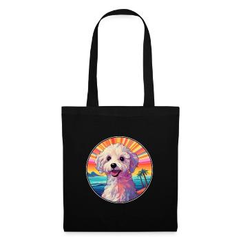 Allemand Moutonniche Chien Race Coloré Cartoon Wate - Sac en tissu - noir - Devant