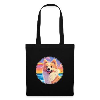 German Spitz Dog Breed Colorful Cartoon Watercolor - Tote Bag - black - Front