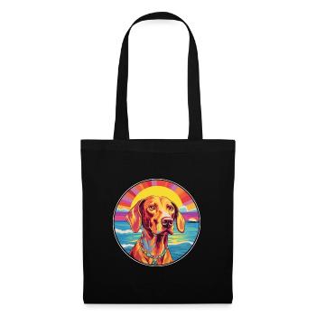 Hongrois Vizsla Race De Chien Coloré Cartoon Waterc - Sac en tissu - noir - Devant