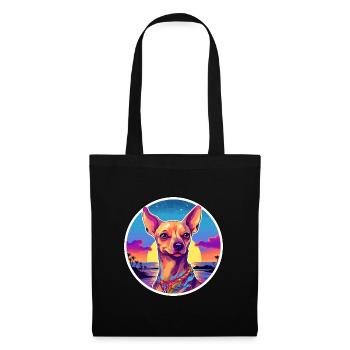 Kangaroo Dog Breed Colorful Cartoon Watercolor - Tote Bag - black - Front
