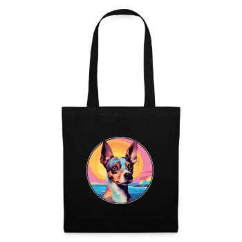 Jouet Fox Terrier Race De Chien Coloré Cartoon Waterco - Sac en tissu - noir - Devant