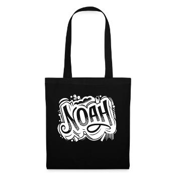 Noah Surname First Name Graffiti - Tote Bag - black - Front