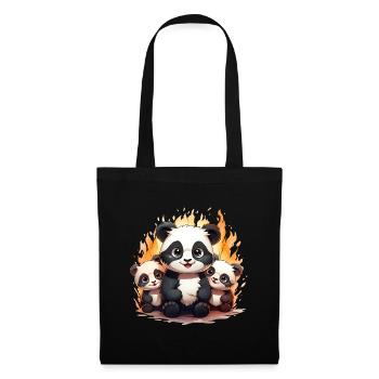 Escouade de bébés pandas - Sac en tissu - noir - Devant