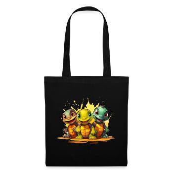 Baby turtles squad - Tote Bag - black - Front