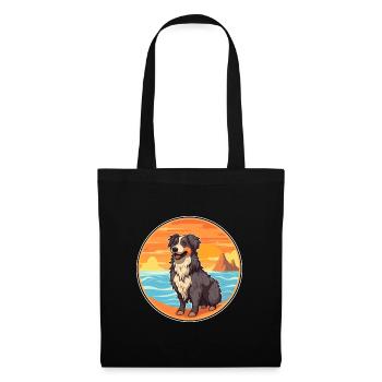 Afghan Shepherd Dog Breed Cartoon Kawaii Clipart - Tote Bag - black - Front